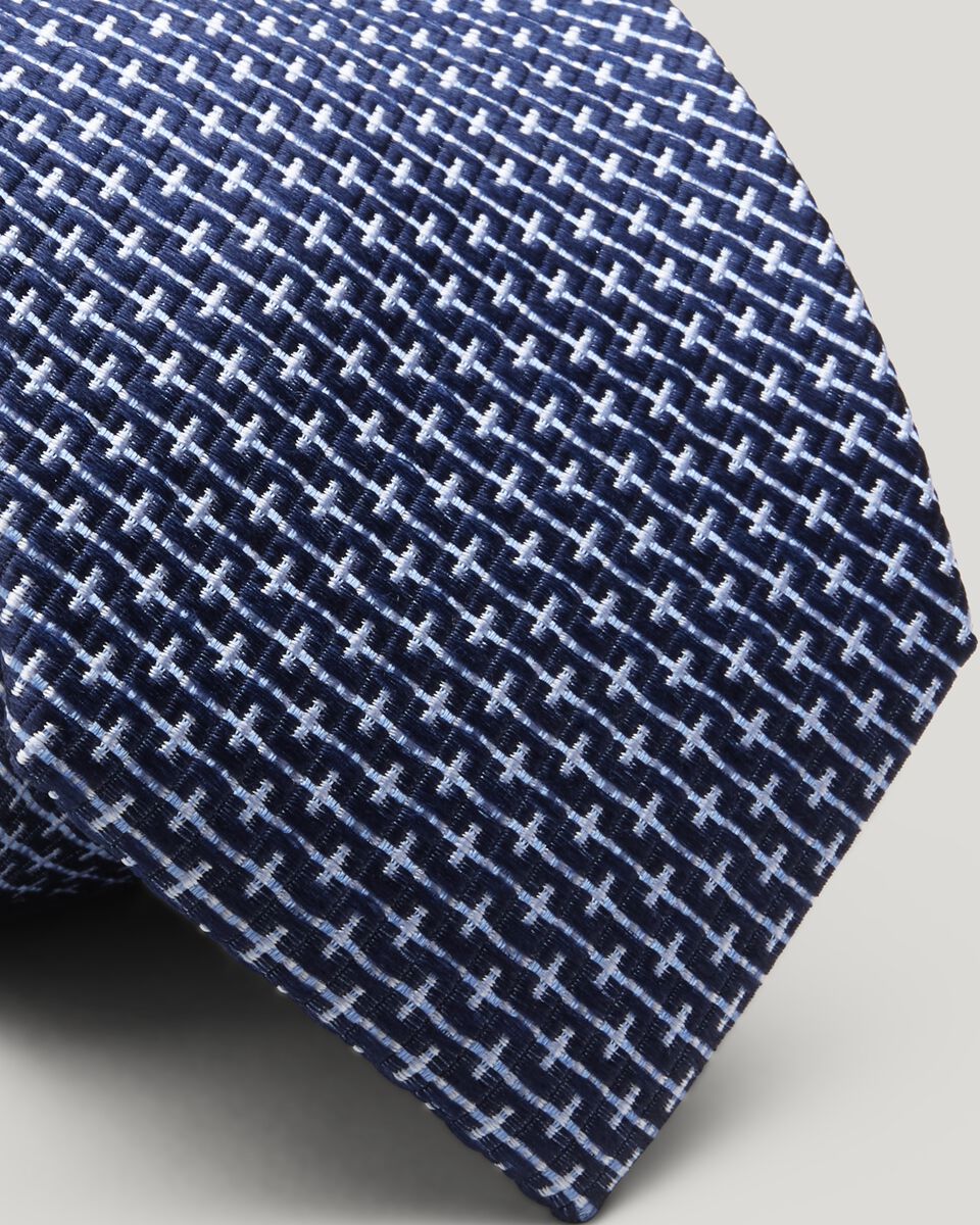 Geo Jacquard Silk Tie 